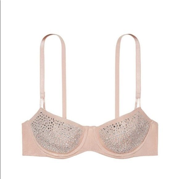 34A Victoria's Secret Rhinestones Beige Bra - Picture 13 of 13